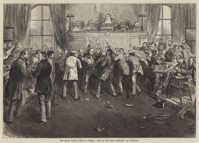 The Money Market Panic in America, Scene at the Stock Exchange, San Francisco by Frederick Barnard